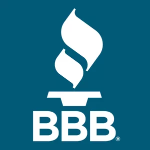 A blue background with the bbb logo in white.